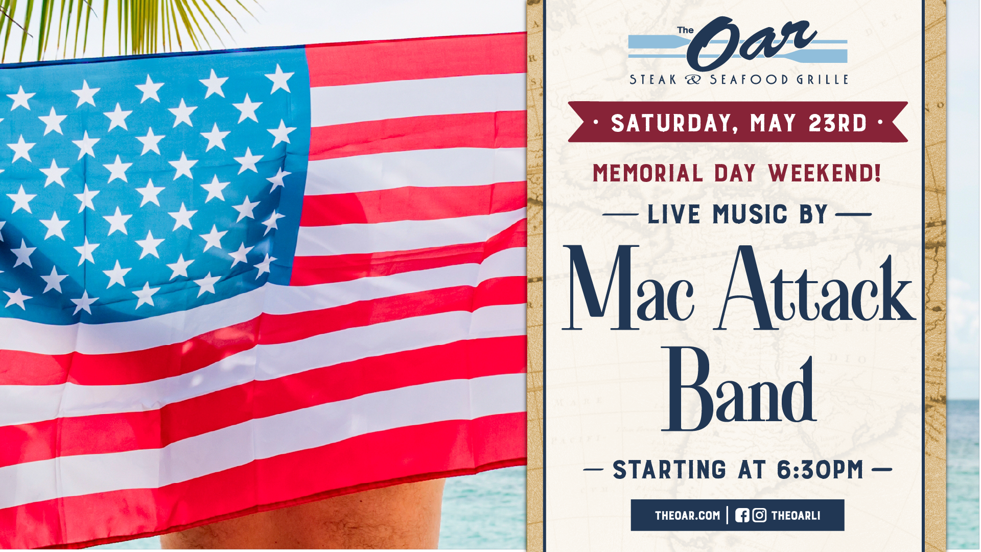 Keep the party going 🎉 Mac Attack Band hits the stage at 6:30PM—don’t miss it.