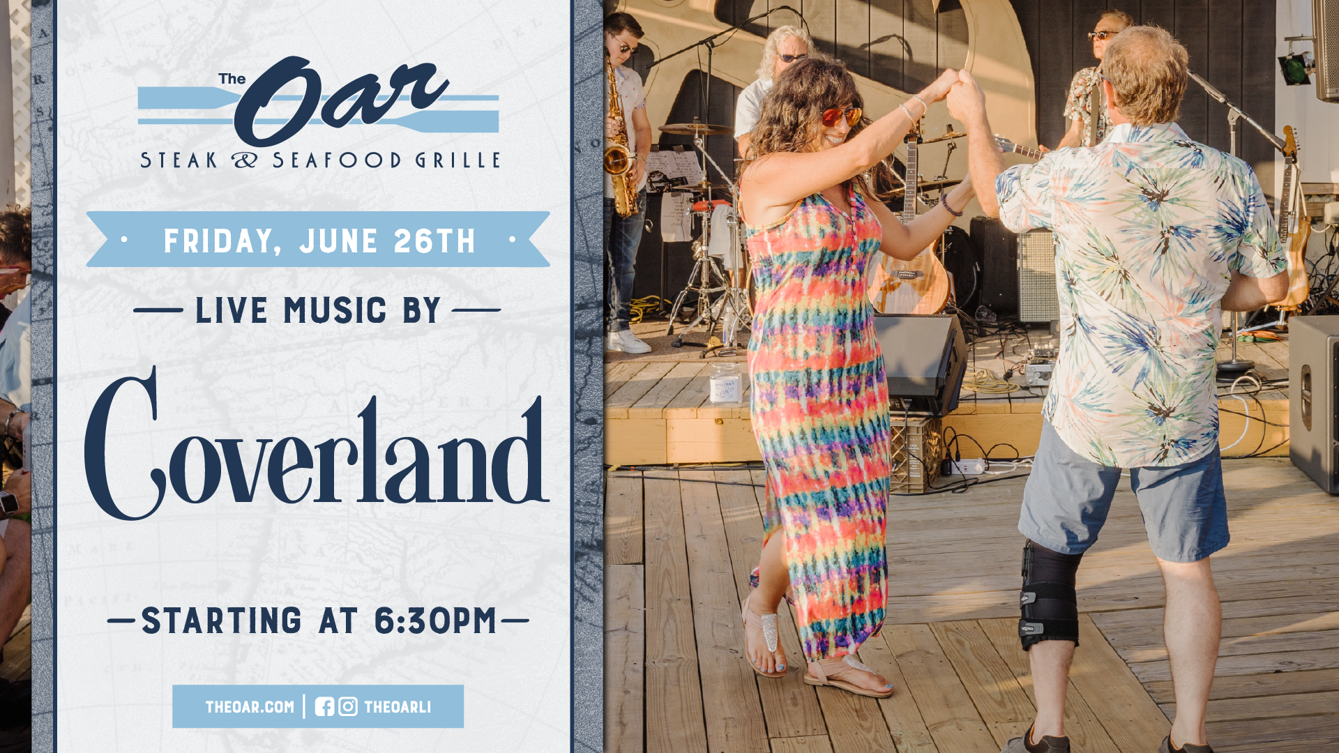 Coverland is taking over The Oar for a night of live music, and summer energy. Music starts at 6:30PM