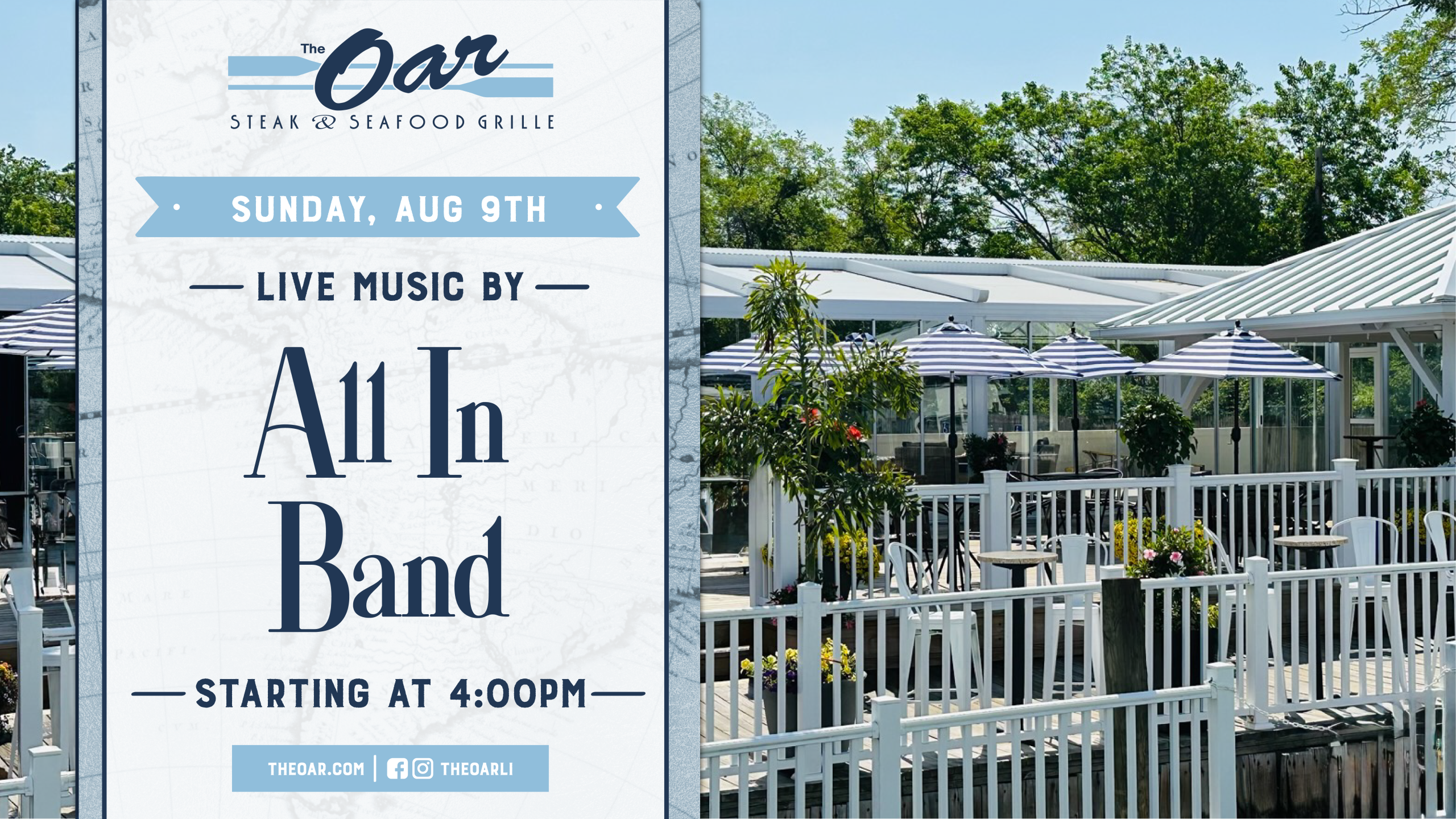 Who is all in to see the All in Band perform at 4:00 pm.