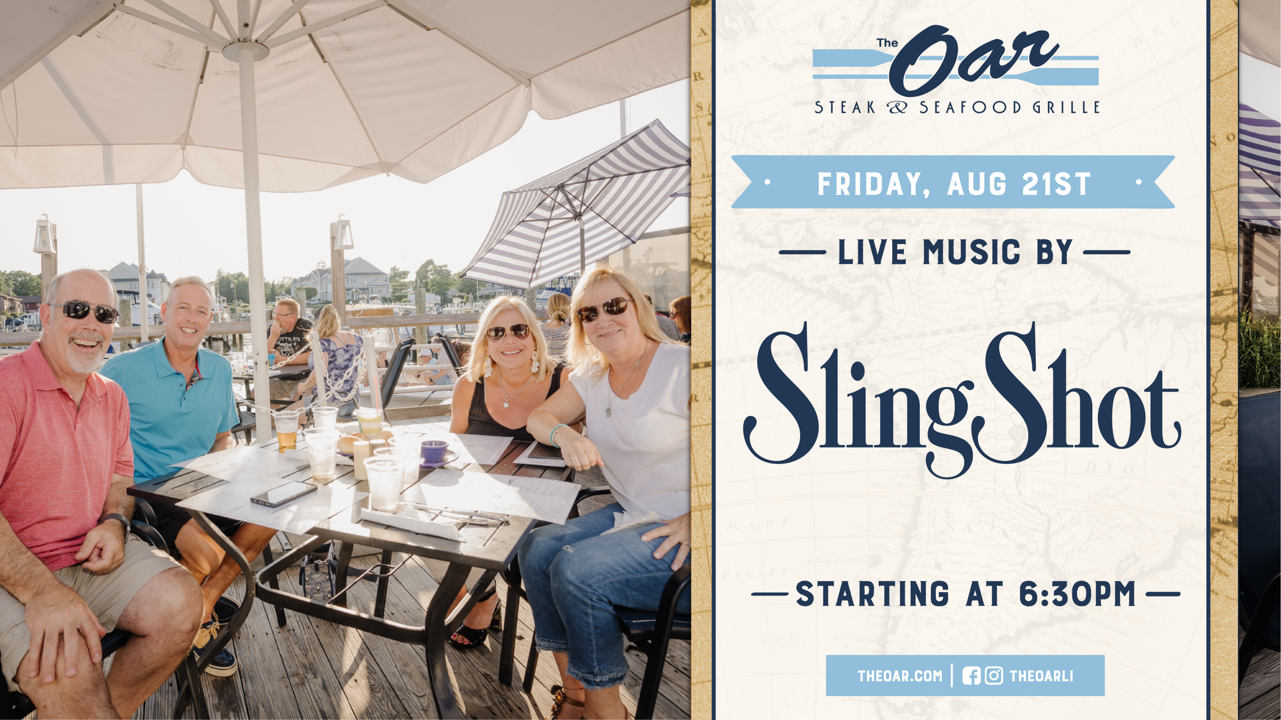 SlingShot taking over The Oar for a night starting at 6:30 pm.