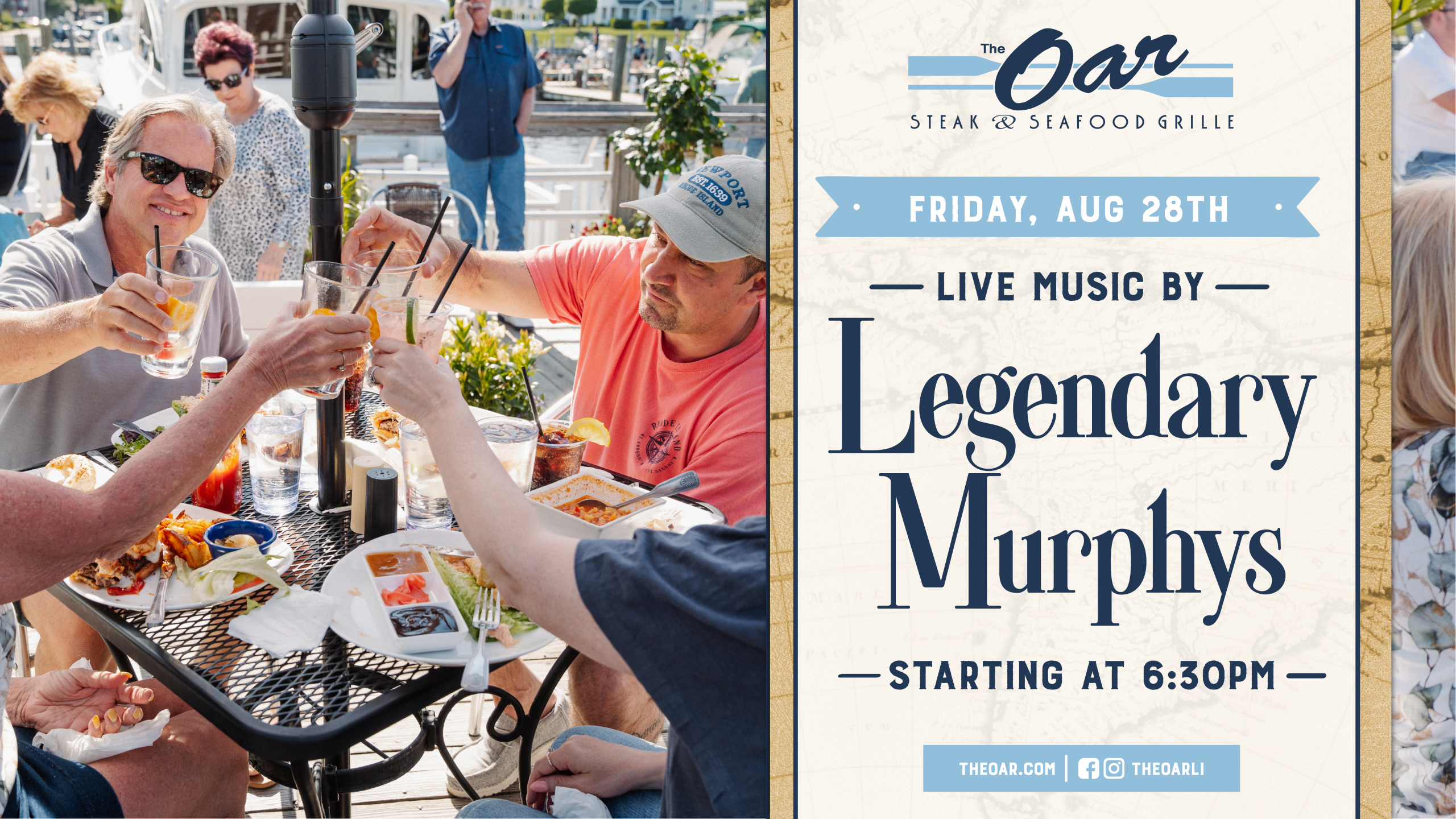 Legendary Murphys are taking over The Oar starting at 6:30 pm.