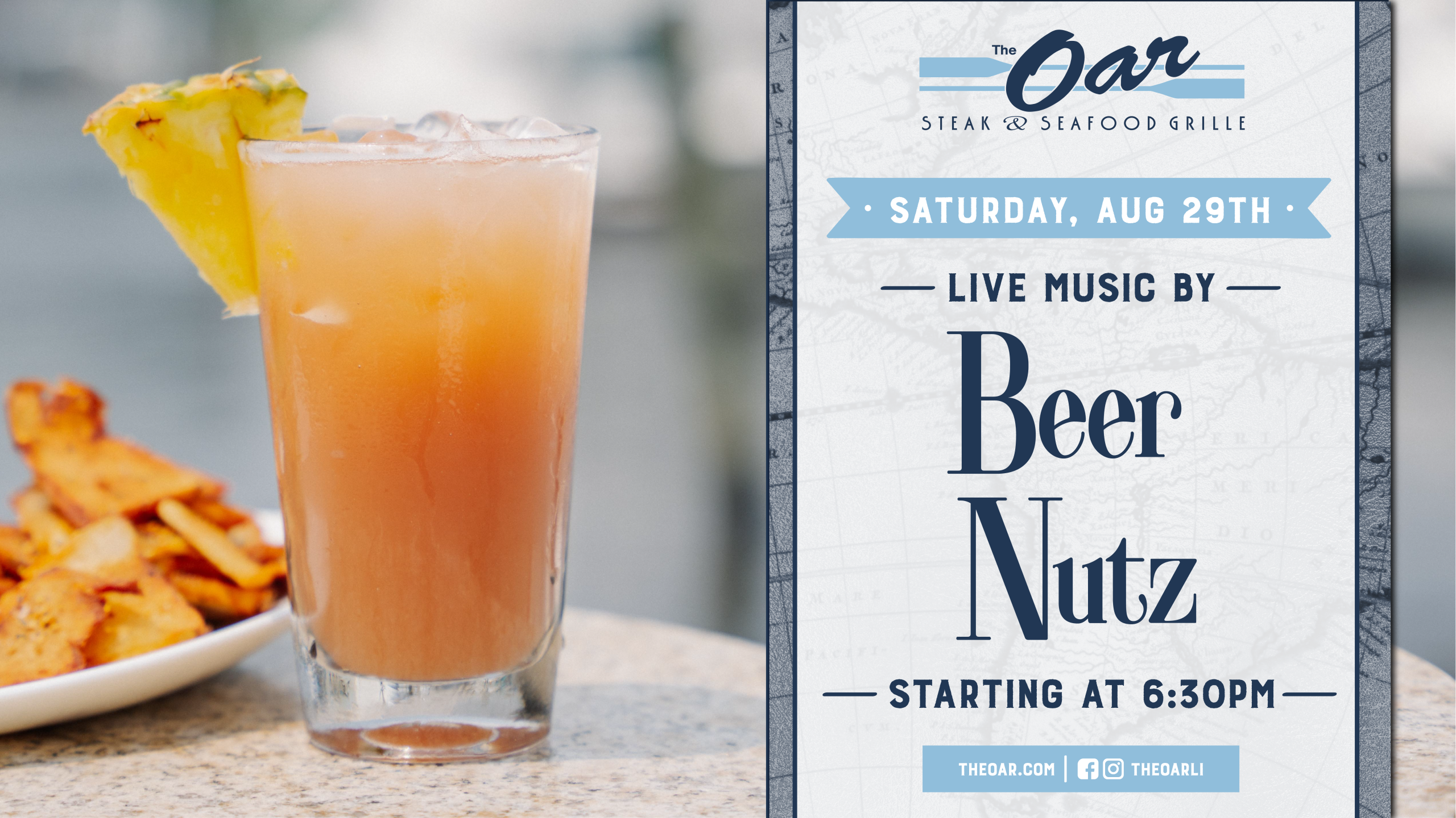 Live music from Beer Nutz and a night out is the way to go. Music starts at 6:30 pm.