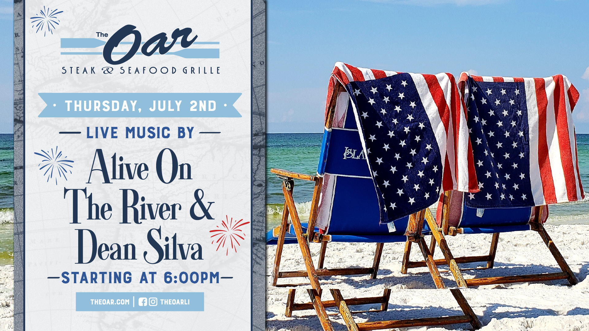 Alive On The River & Dean Silva are taking over The Oar for one night only from 6:00 pm to 9:30 pm.