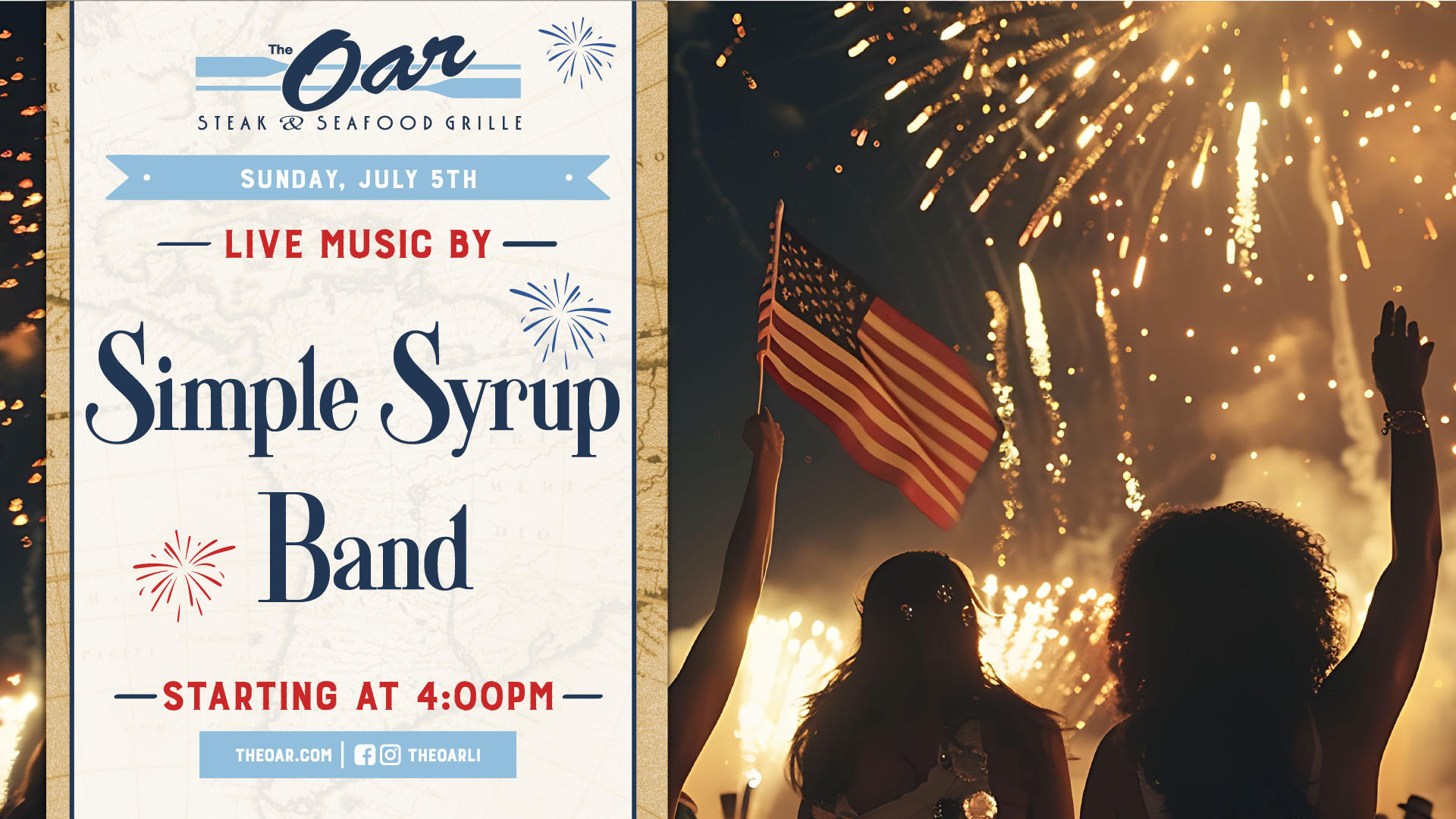 A simple night out. Join us for music by Simple Syrup Band starting at 4:00 pm.