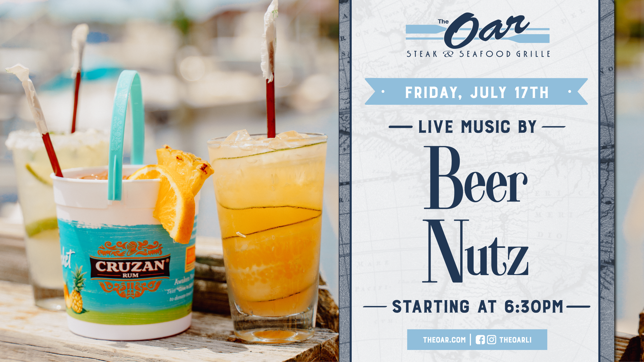 Beer Nutz is taking over The Oar with live music starting at 6:30 pm.