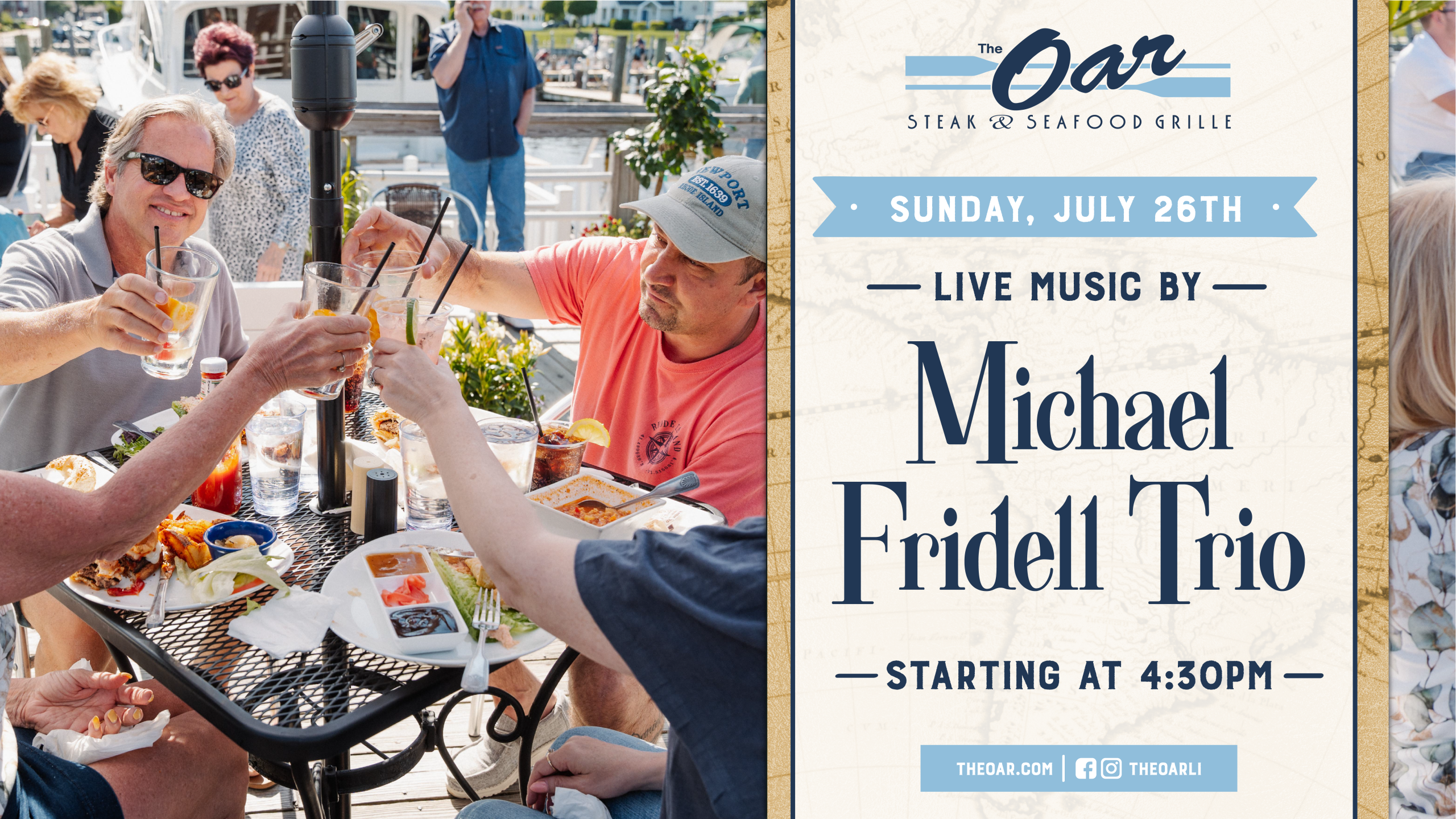 Michael Friedell Trio performing live! Music starts at 4:30 pm.