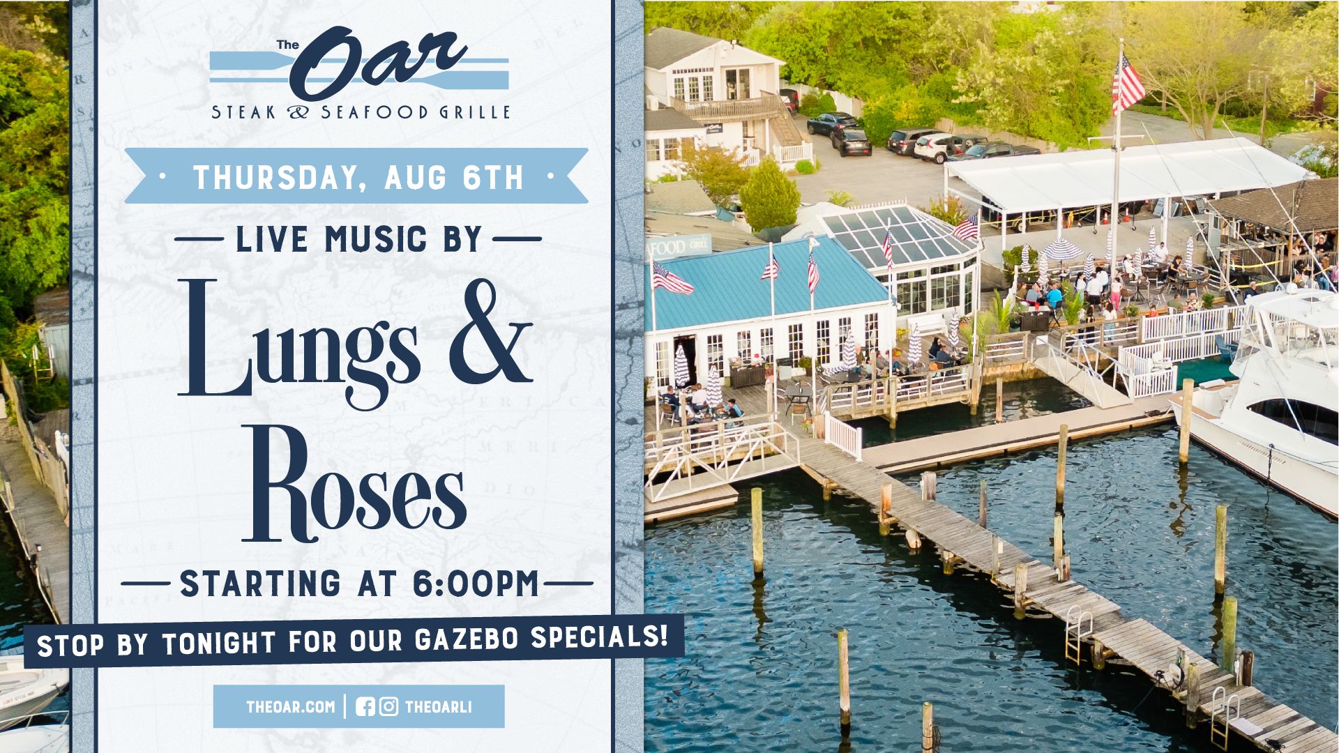 Join us for live music by Lungs & Roses starting at 6PM.