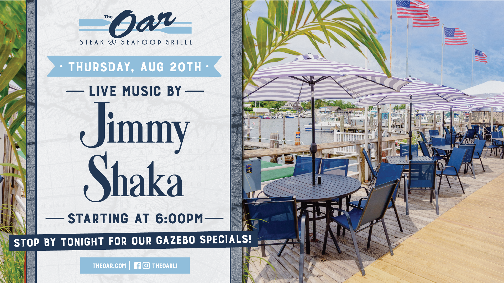 Join us for live music with Jimmy Shaka starting at 6PM. 