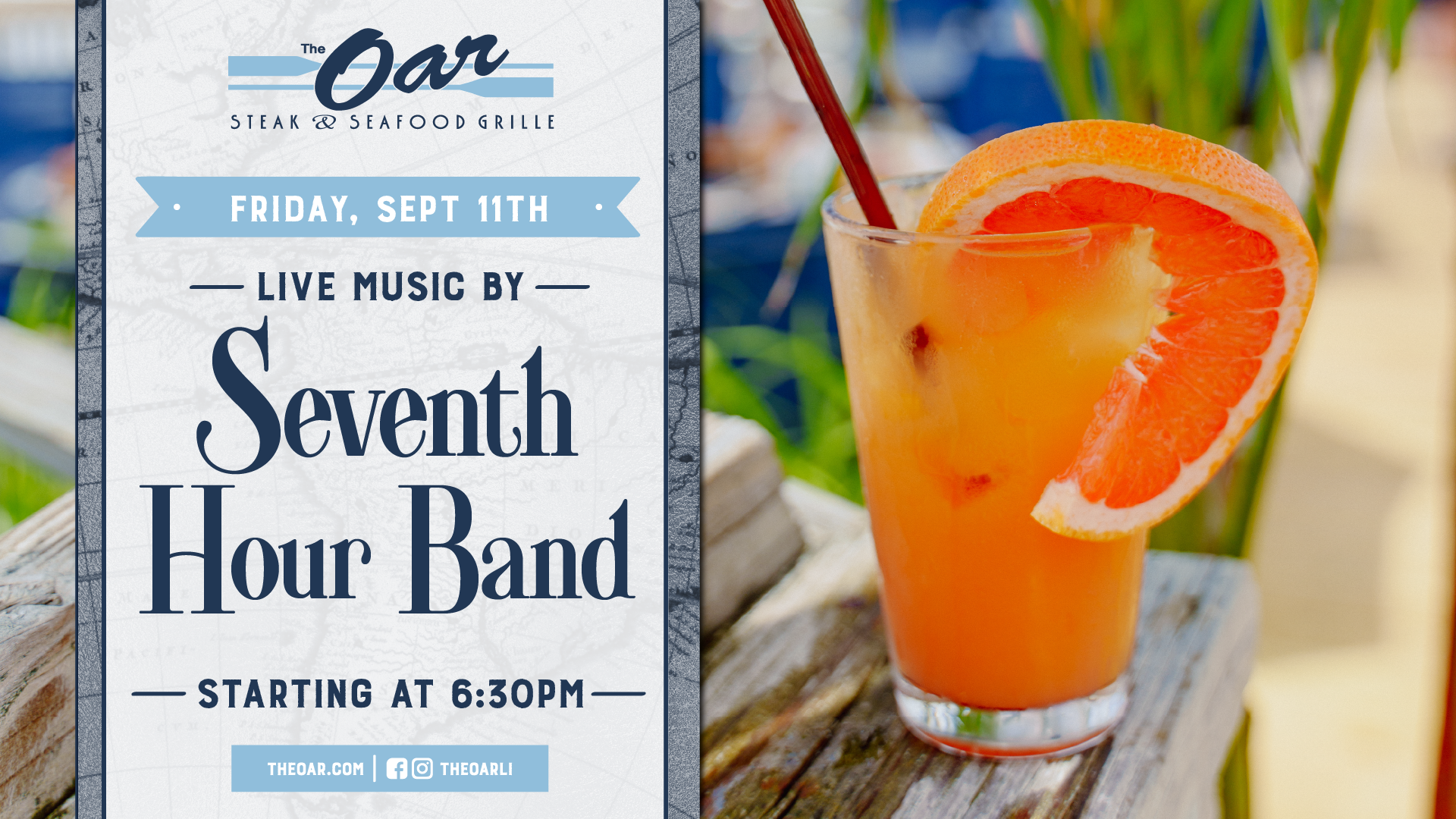 Seventh Hour Band takes the stage on Friday, September 11th at 6:30PM