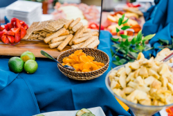 appetizer table at event